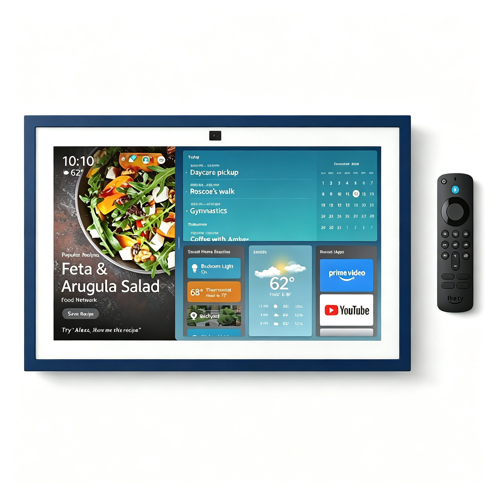 Full HD 15.6" kitchen hub for home organization, with built-in Fire TV.