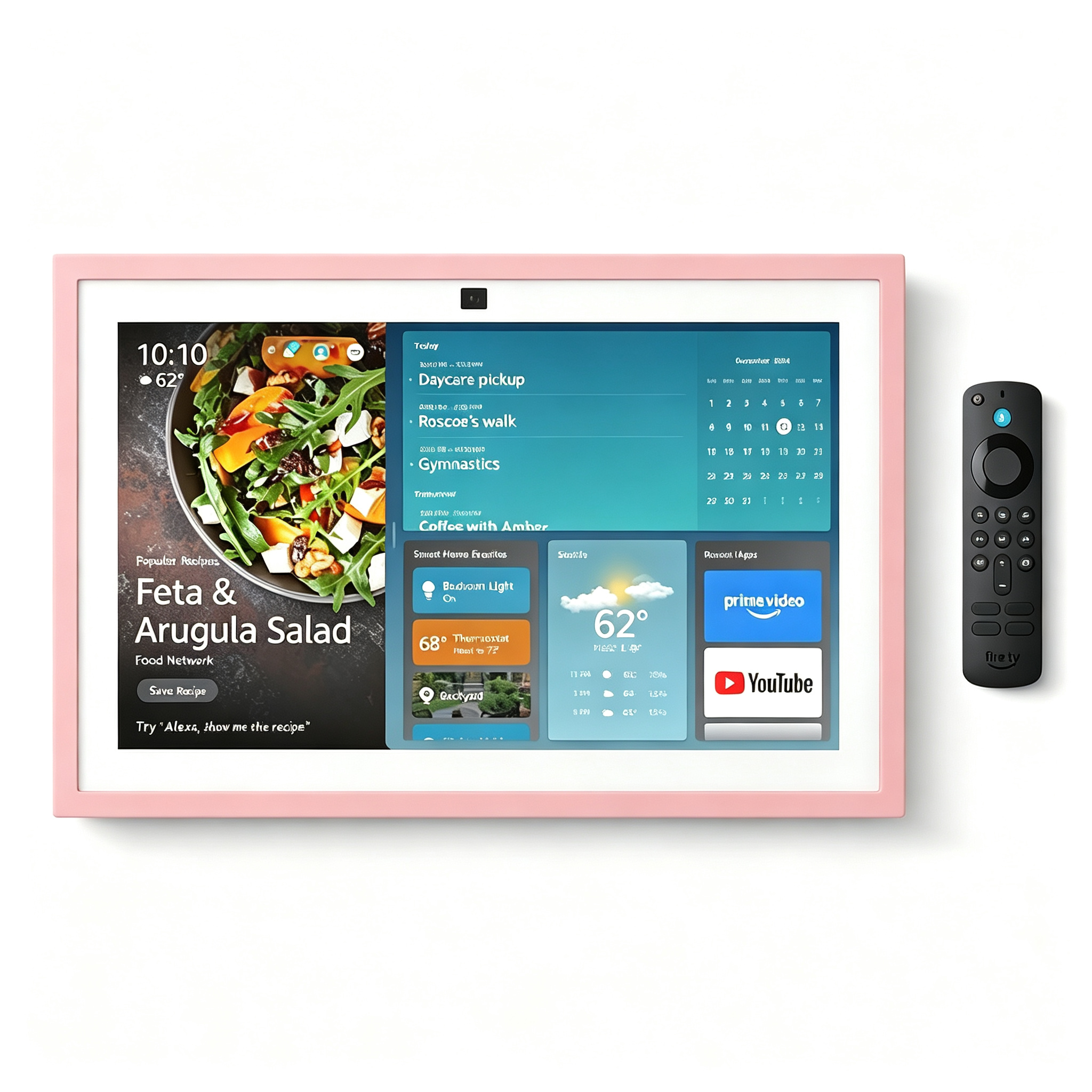 Full HD 15.6" kitchen hub for home organization, with built-in Fire TV.