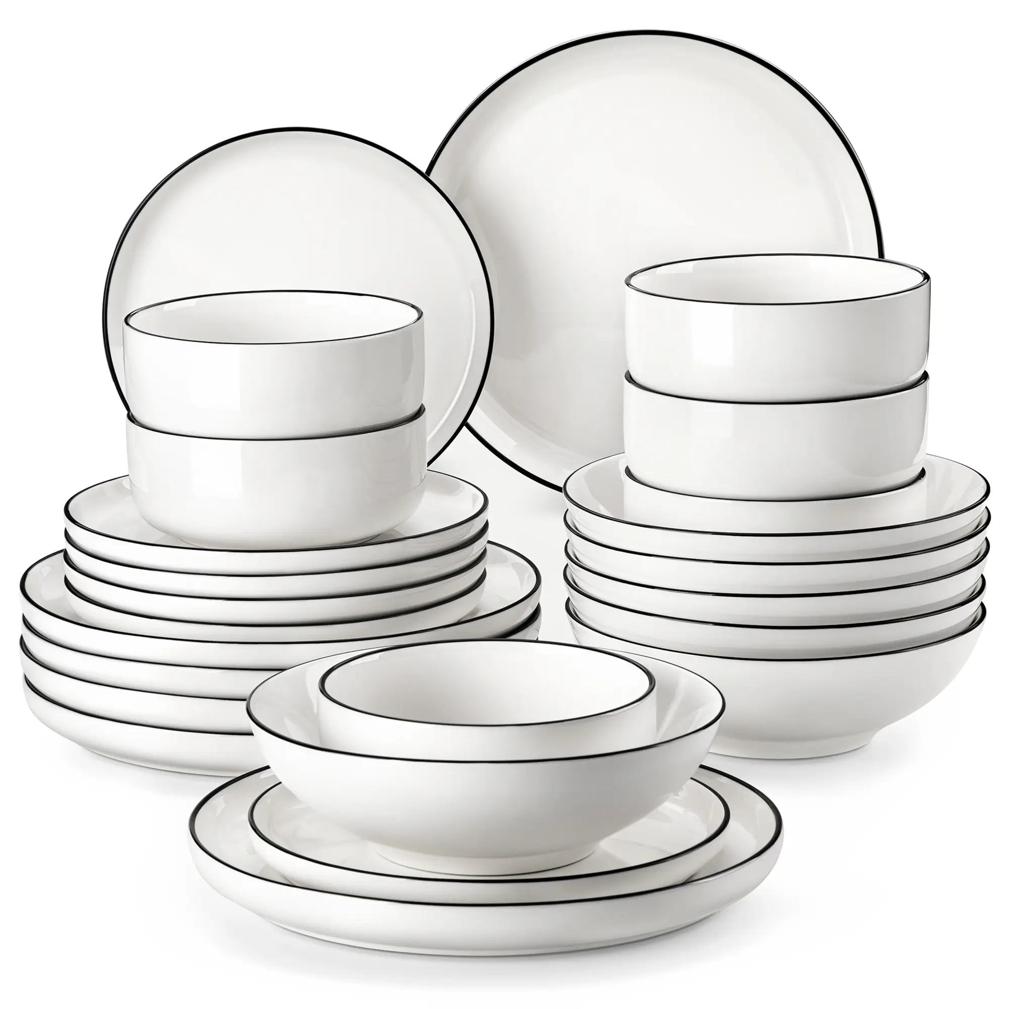 12/16/18/24 Pieces Porcelain Dinnerware Set