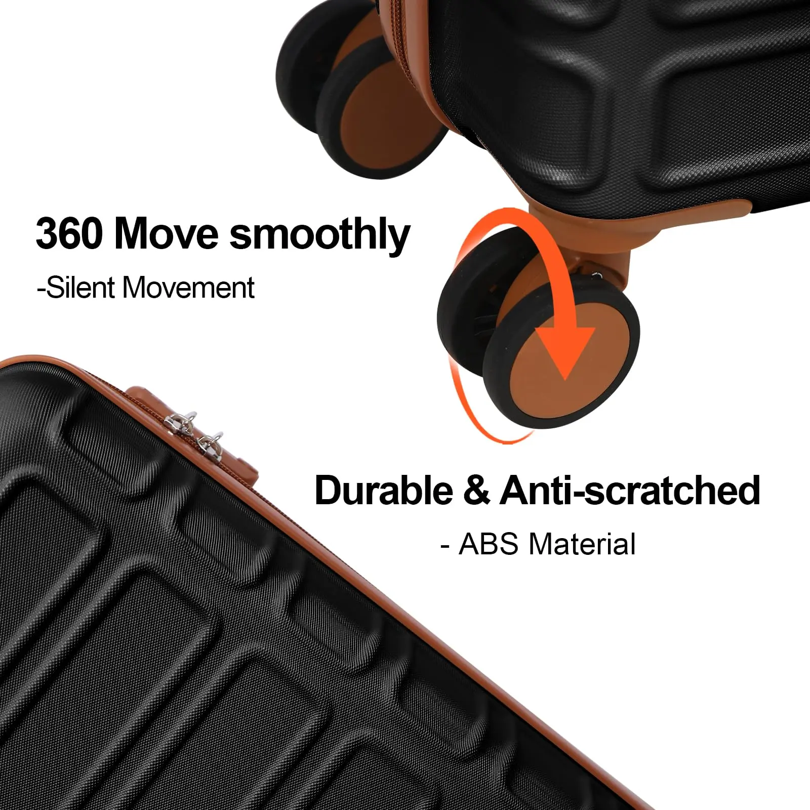 4-Piece Expandable Travel Luggage Set with Spinner Wheels