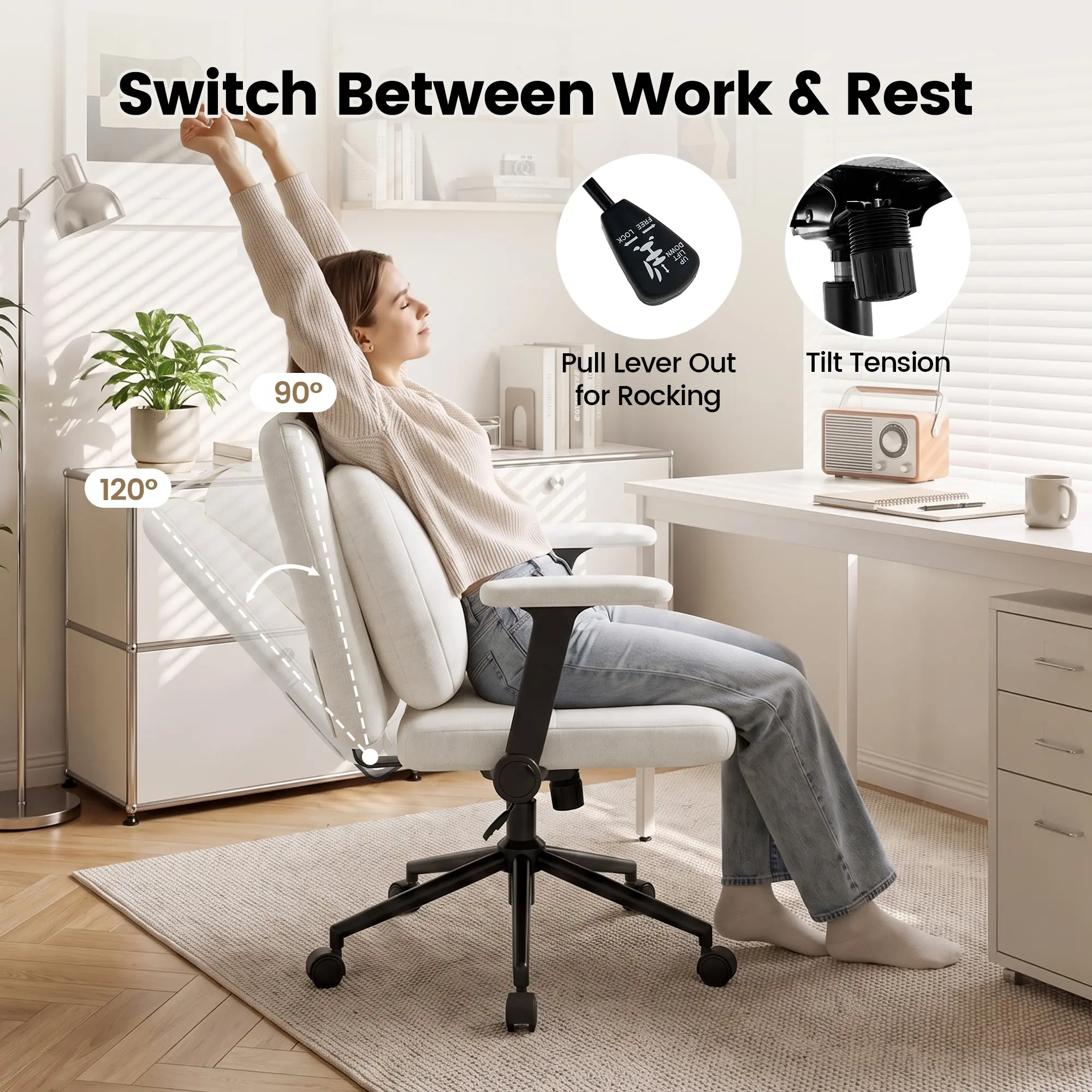 Criss Cross Office Chair with Lumbar Support.