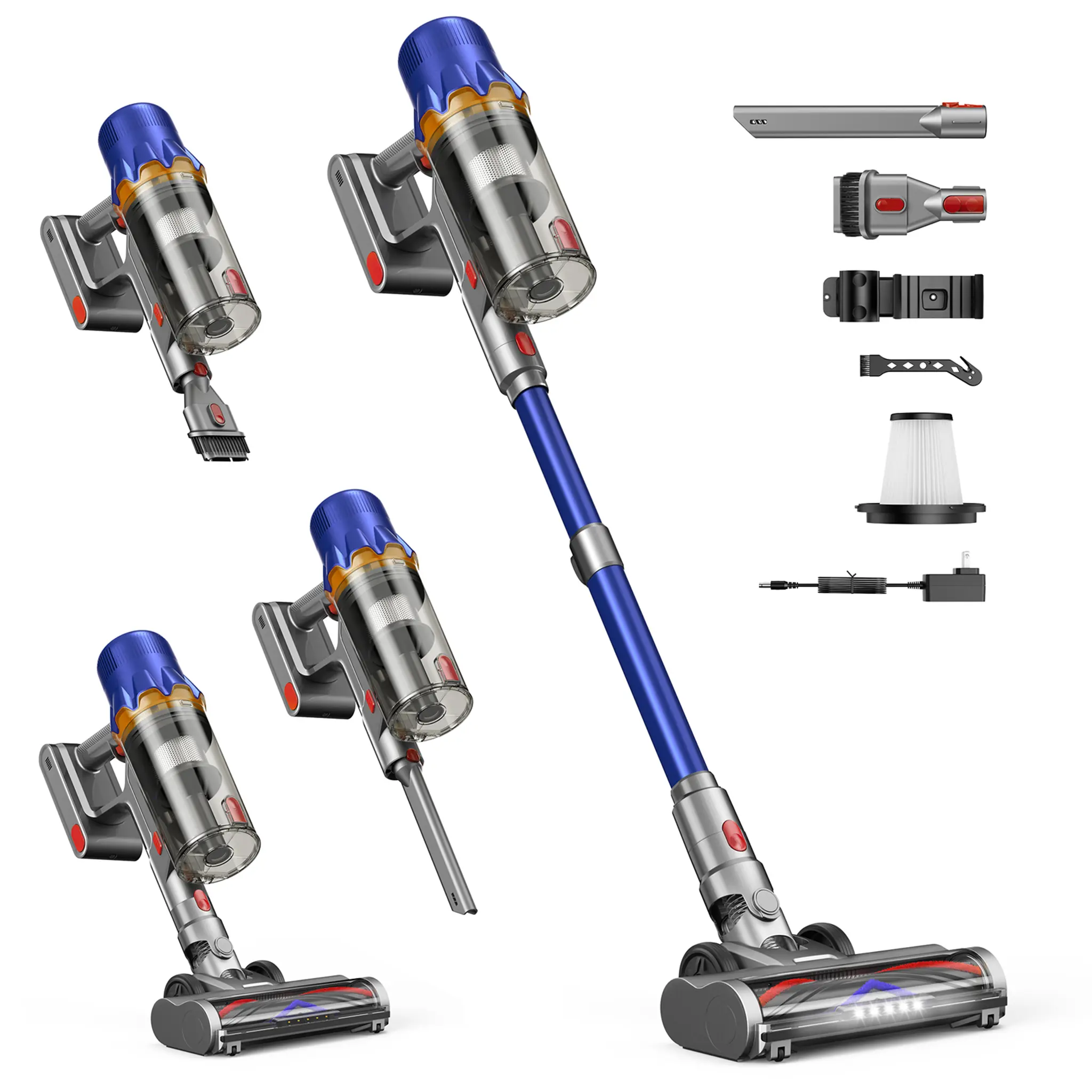 Cordless Vacuum Cleaner 45 Min Runtime, Powerful 180W Suction