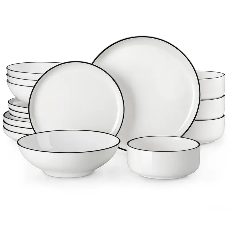 12/16/18/24 Pieces Porcelain Dinnerware Set