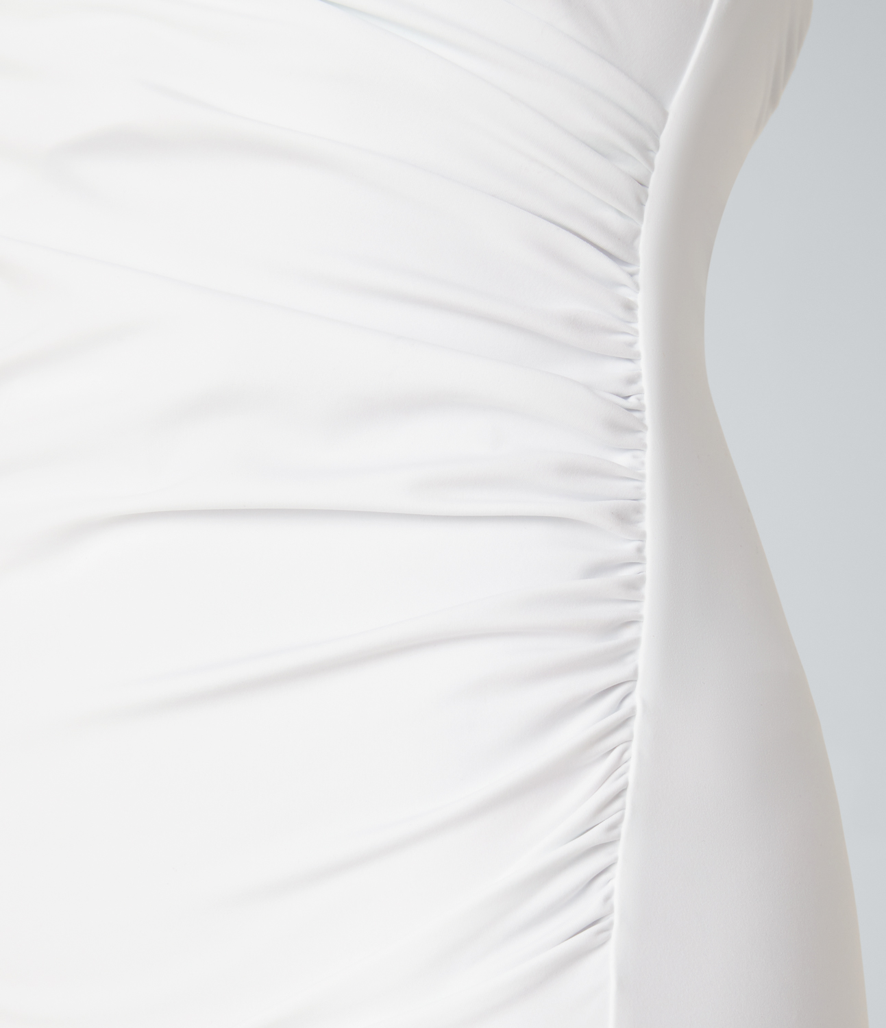 Airy Crossover Ruched Backless Lace Up Split Bodycon Cool Touch Bridesmaid and Wedding Guest Dress-UPF50+
