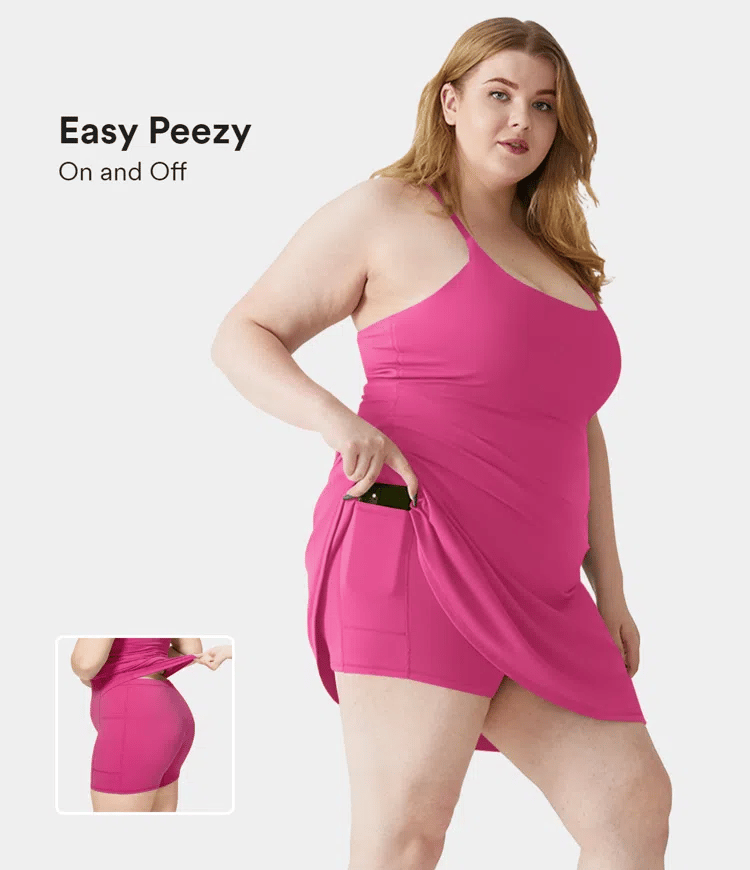 Plush Backless Active Dress-Easy Peezy
