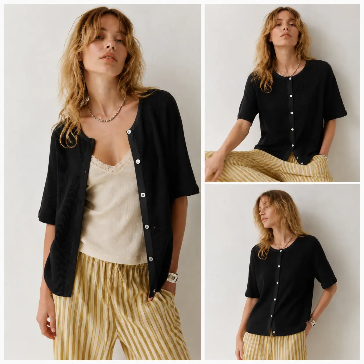 Women's Short Sleeve Cardigan Sweaters