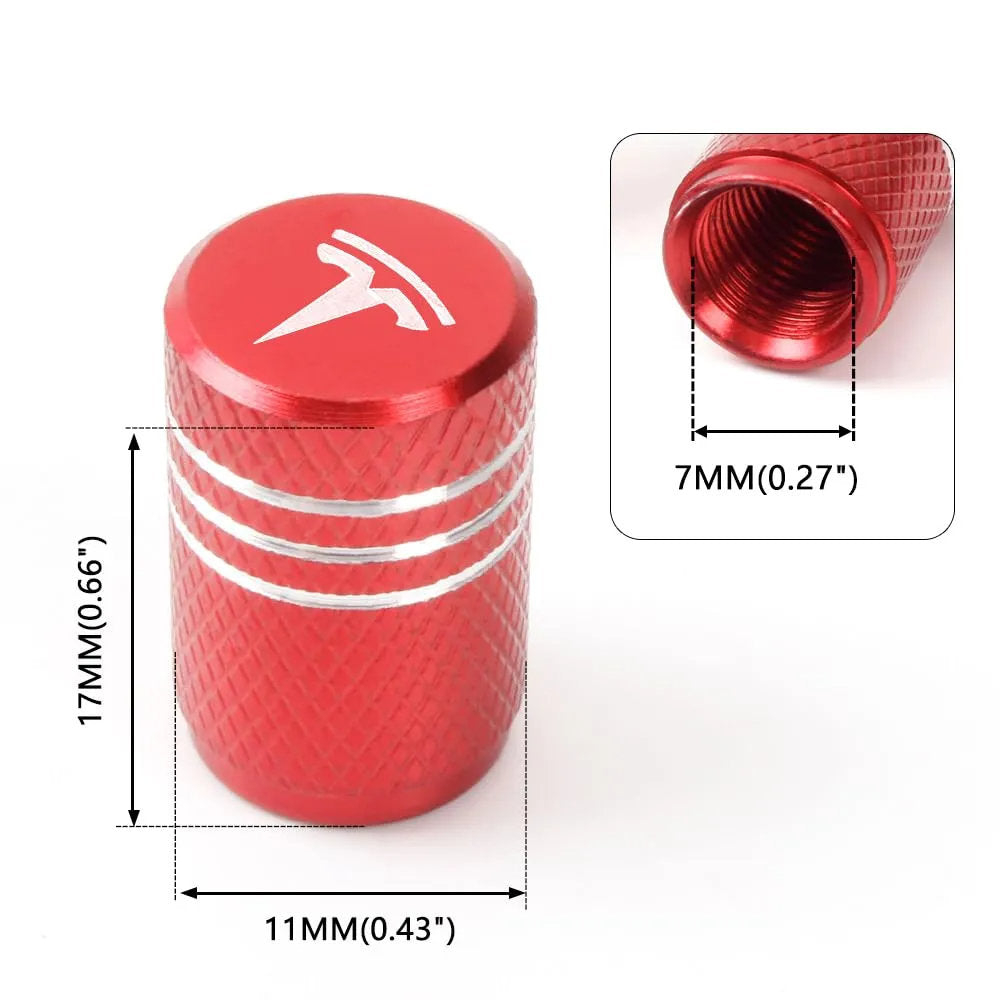 Tesla Valve Stem Caps (4 Pcs)