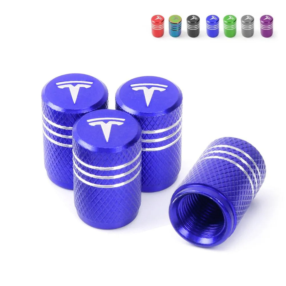 Tesla Valve Stem Caps (4 Pcs)