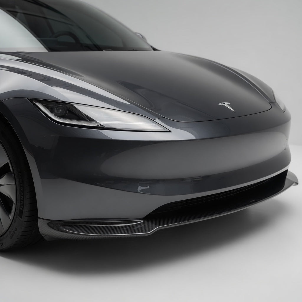 Real Carbon Fiber Front Lip Splitter for Tesla Model 3 Highland 2024+