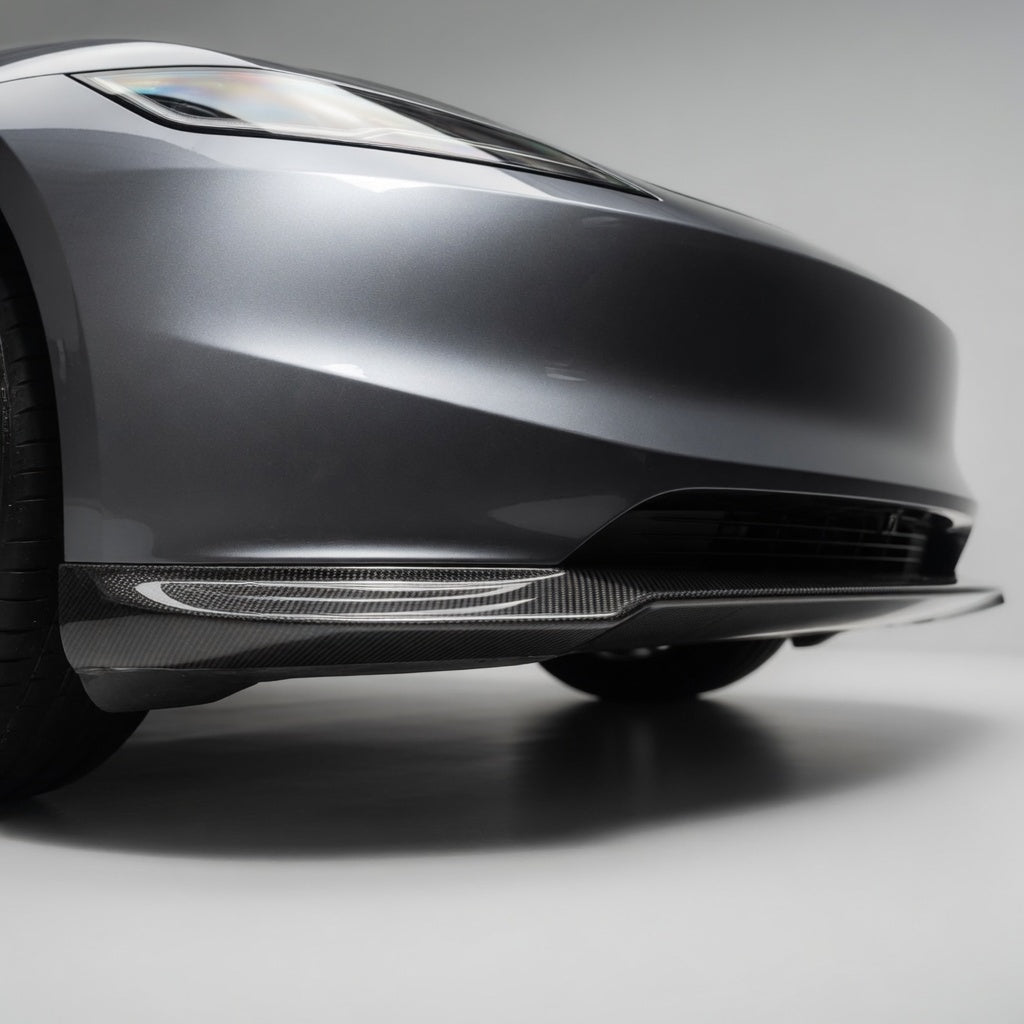 Real Carbon Fiber Front Lip Splitter for Tesla Model 3 Highland 2024+