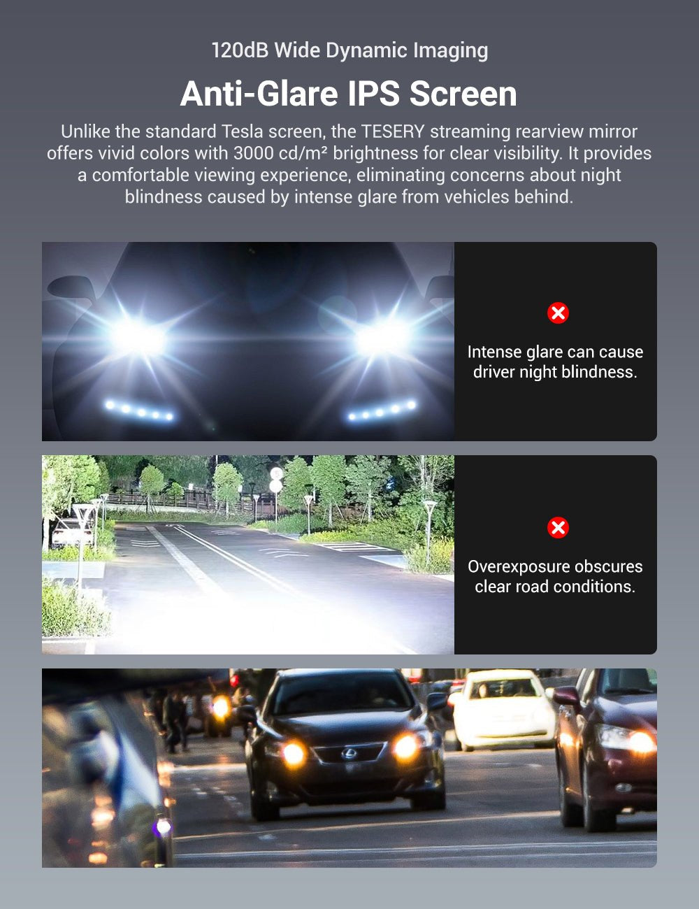 Streaming Rearview Mirror Recorder for 9″ Model 3 Highland 丨Single Camera