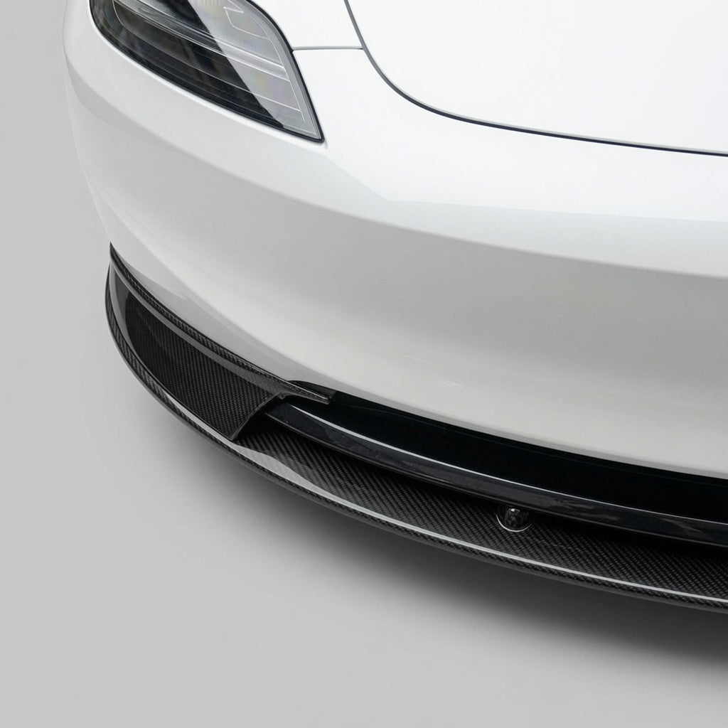 Real Carbon Fiber Aero Front Lip Spoiler for Model 3 Highland 2024+
