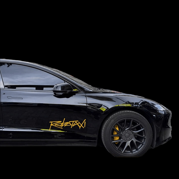Reflective Robotaxi Decal | Tesla Body & Window Waterproof PVC Sticker