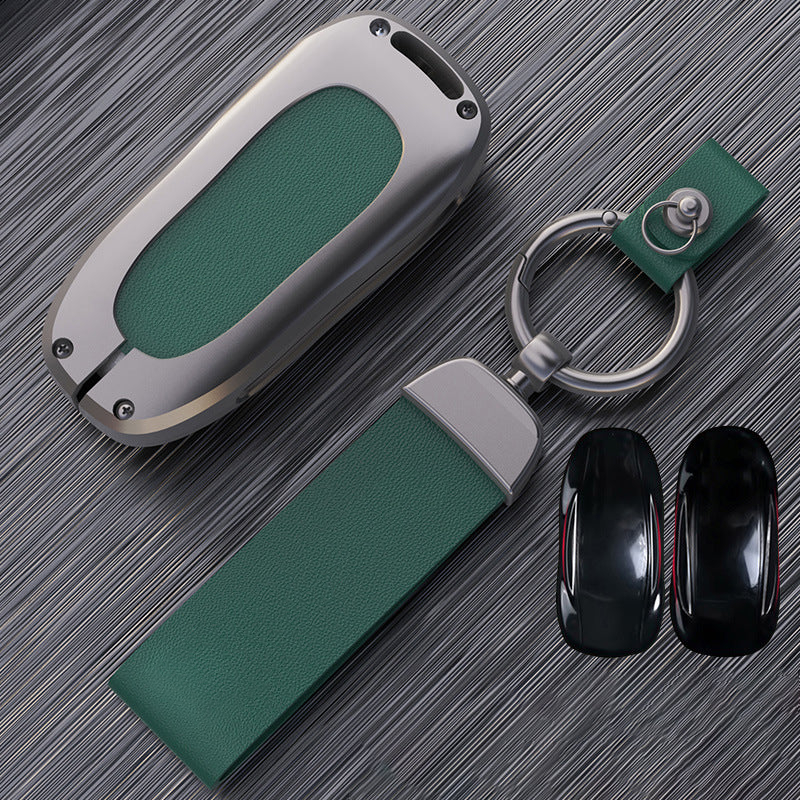 Tesla Model X Key Fob Cover - Aluminum Alloy Protective Case Model X Green