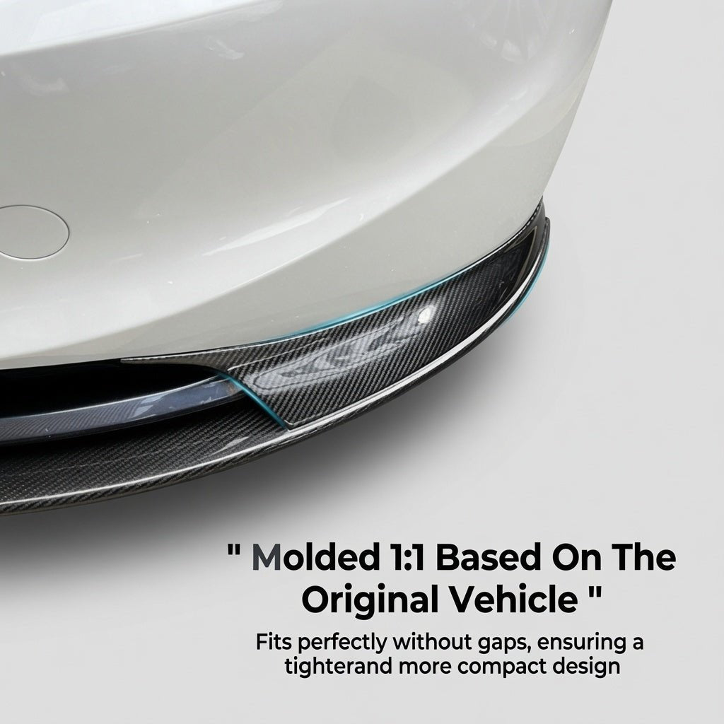 Real Carbon Fiber Aero Front Lip Spoiler for Model 3 Highland 2024+