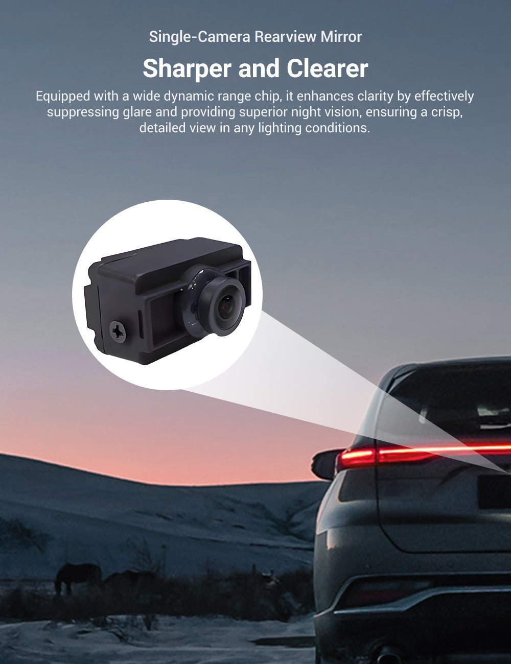 Streaming Rearview Mirror Recorder for 9″ Model 3 Highland 丨Single Camera