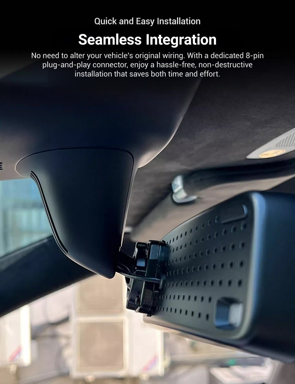 Streaming Rearview Mirror Recorder for 9″ Model 3 Highland 丨Single Camera