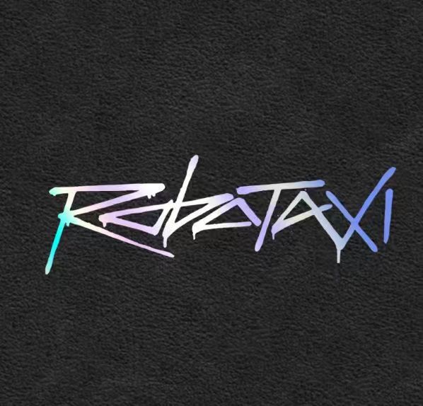 Reflective Robotaxi Decal | Tesla Body & Window Waterproof PVC Sticker Multicolor Large (50*17cm)