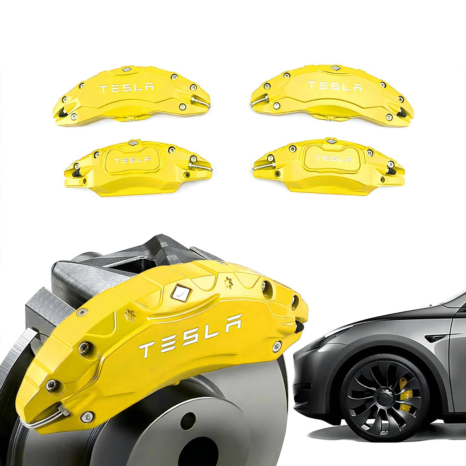 Upgraded Tesla Model 3/Y Brake Caliper Covers – for 18-21 Inch Wheels