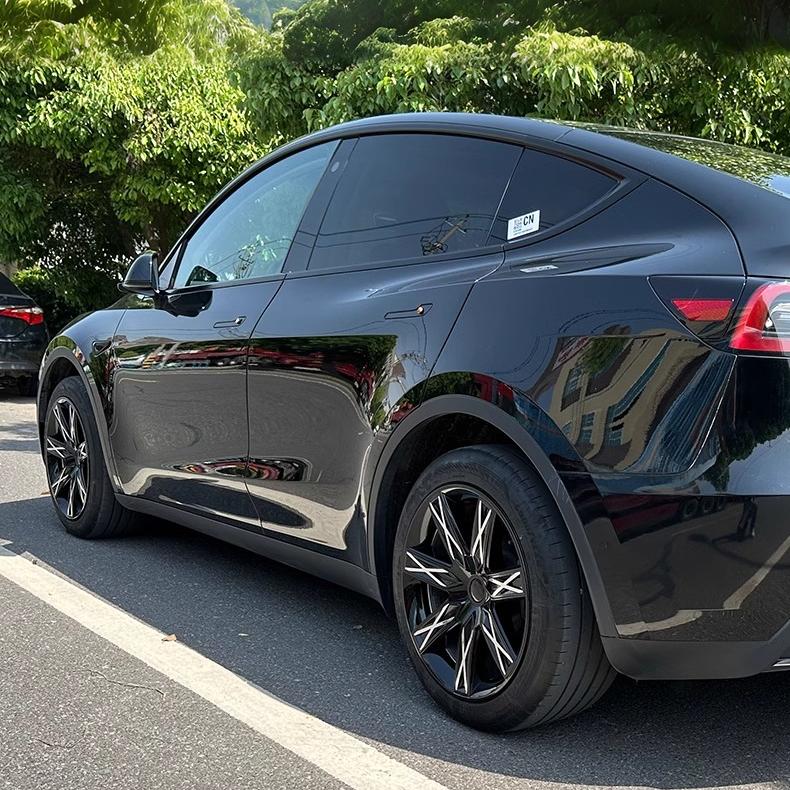 19 Double Star ABS Wheel Covers for Model Y Gemini | 4-Piece Set | Aerodynamic | Weather-Resistant