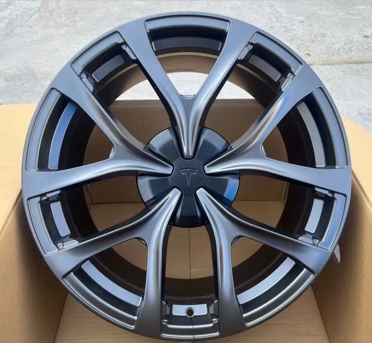Turbine Flow Forged Wheels for Tesla Pearl Black Gray