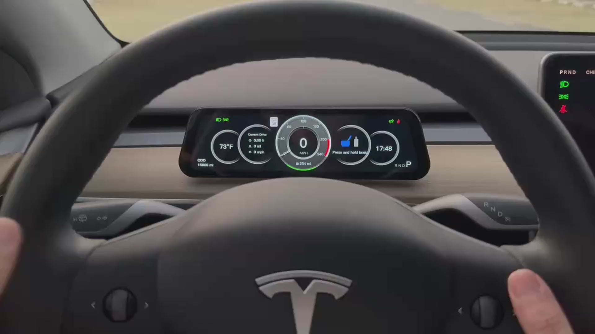 9.6 Inch Instrument Cluster Dashboard Display for Tesla Model 3 / Y