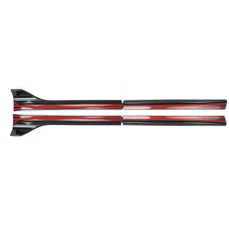ABS Plastic Side Skirt for Tesla Model Y（2020-2023） Bright Carbon Fiber
