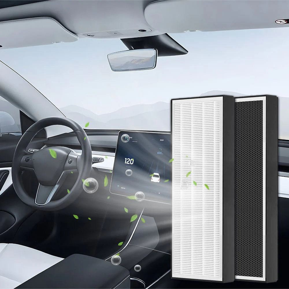 Cabin Air Filter Replacement for Tesla Model Y – HEPA Upper & Lower Set (4PCS)