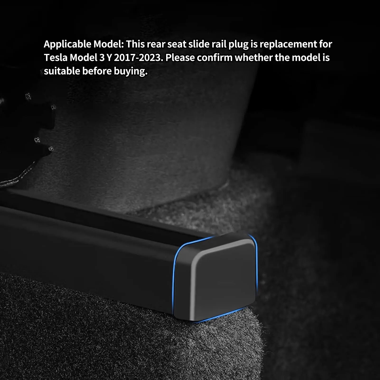 Car Slide Rails Anti-Kick Plugs Suitable for Tesla Model 3/Y