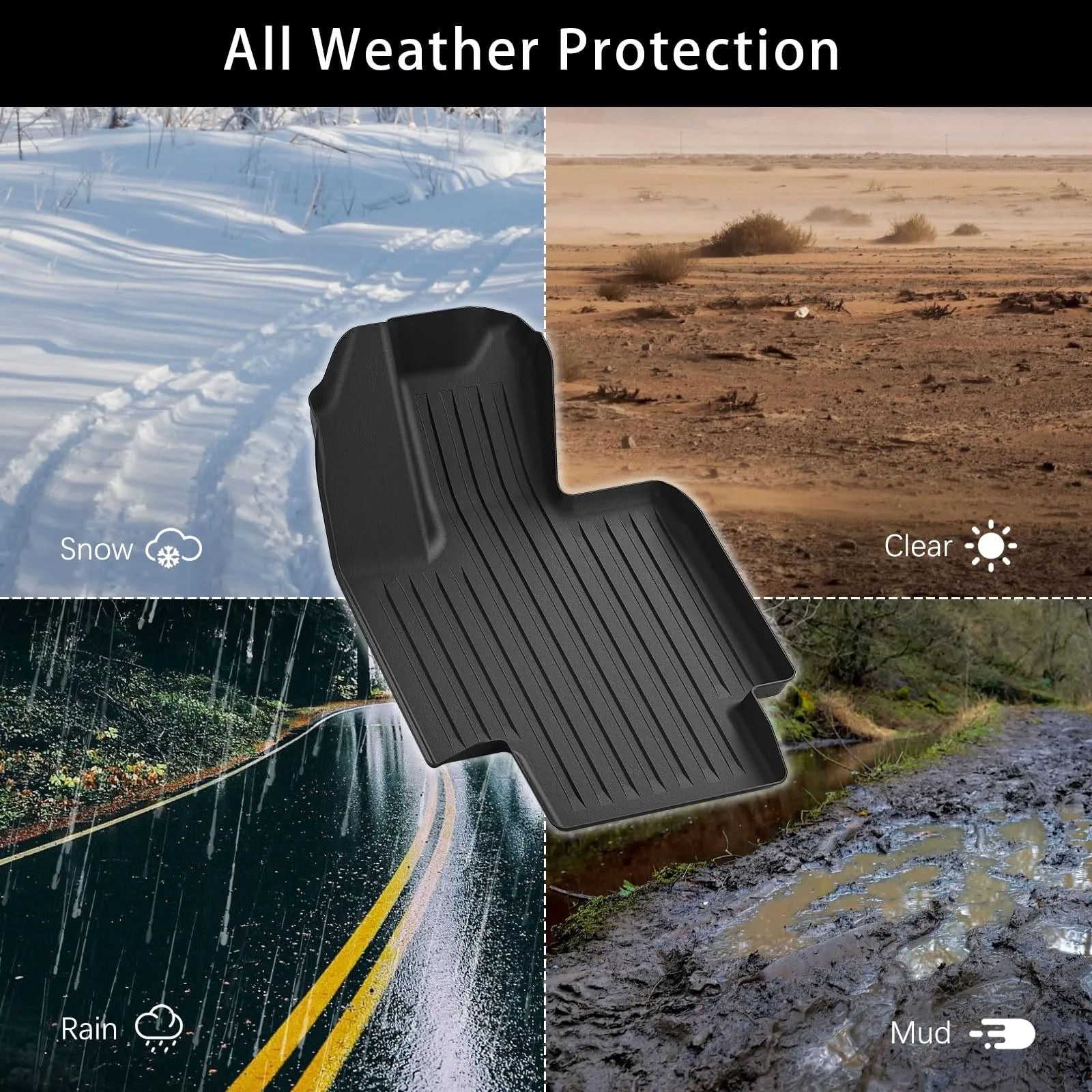 Cybertruck Tailored Floor and Cargo Liner Set - Tough TPE Construction