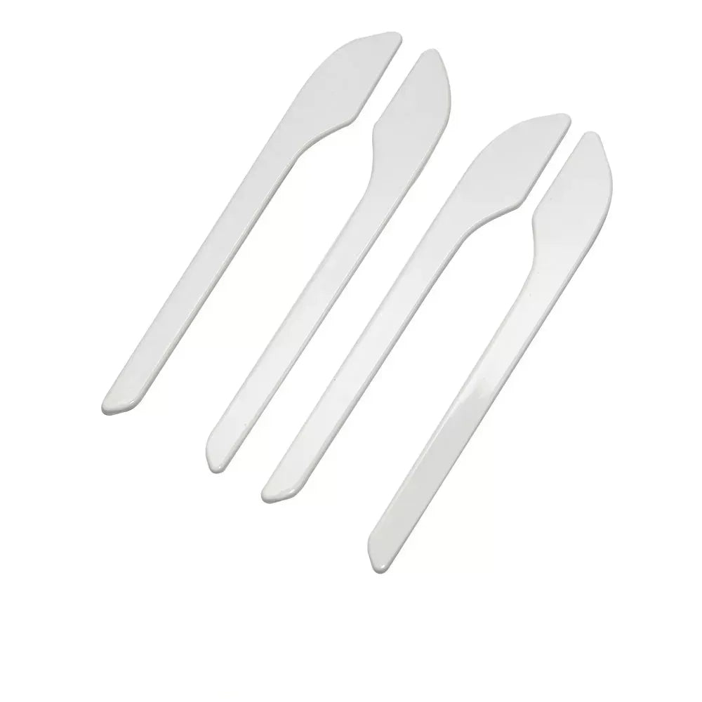 Tesla Model 3/Y Door Handle Covers – ABS Carbon Fiber Trim (4pcs) White