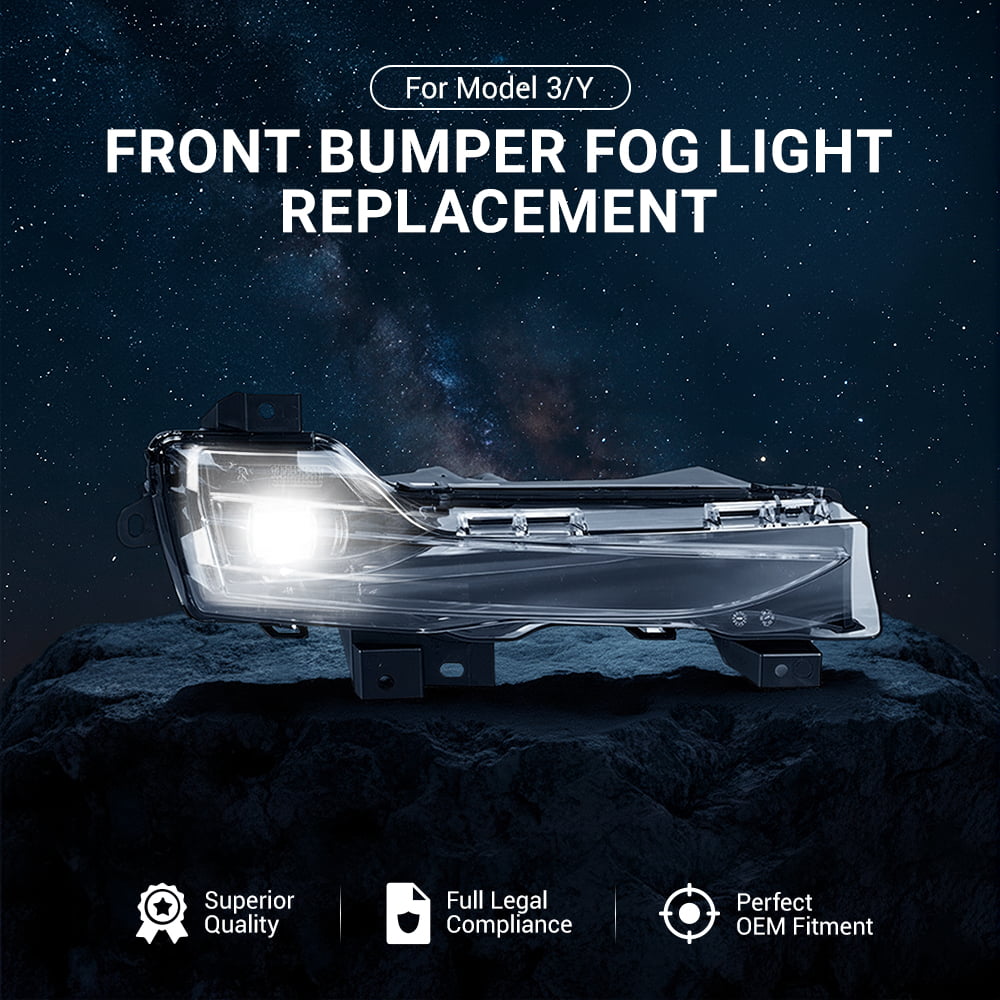 Front Bumper Fog Light Replacement for Model 3/Y