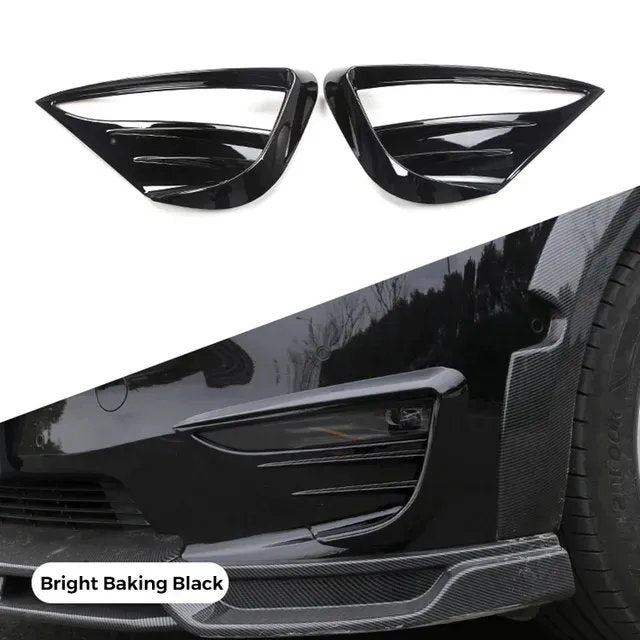 Fog Light Spoiler Trim Guard for the Tesla Model Y (2020-2023） Black