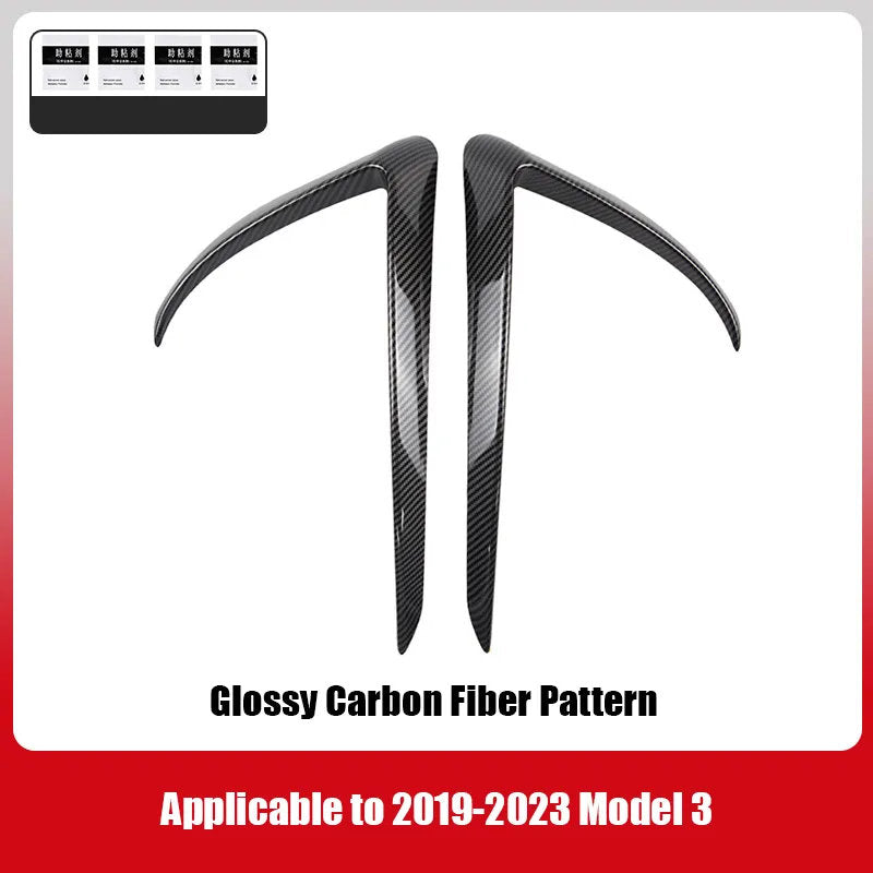 Fog Light Trim for Tesla Model 3/Y - High-Quality ABS with Carbon Fiber Finish Model 3 (2019-2023.10) Glossy Carbon Fiber Pattern
