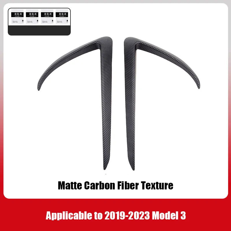 Fog Light Trim for Tesla Model 3/Y - High-Quality ABS with Carbon Fiber Finish Model 3 (2019-2023.10) Matte Carbon Fiber Texture