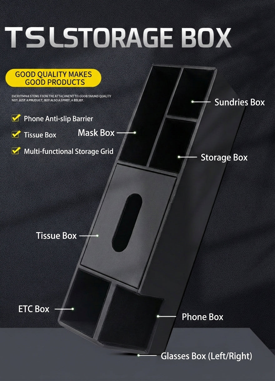 Rear Screen Storage Box for Tesla Model 3/Y