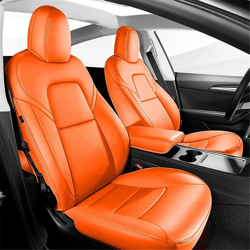 Leather Seat Covers for Model 3 & Model Y Model Y (2020-2024) Orang