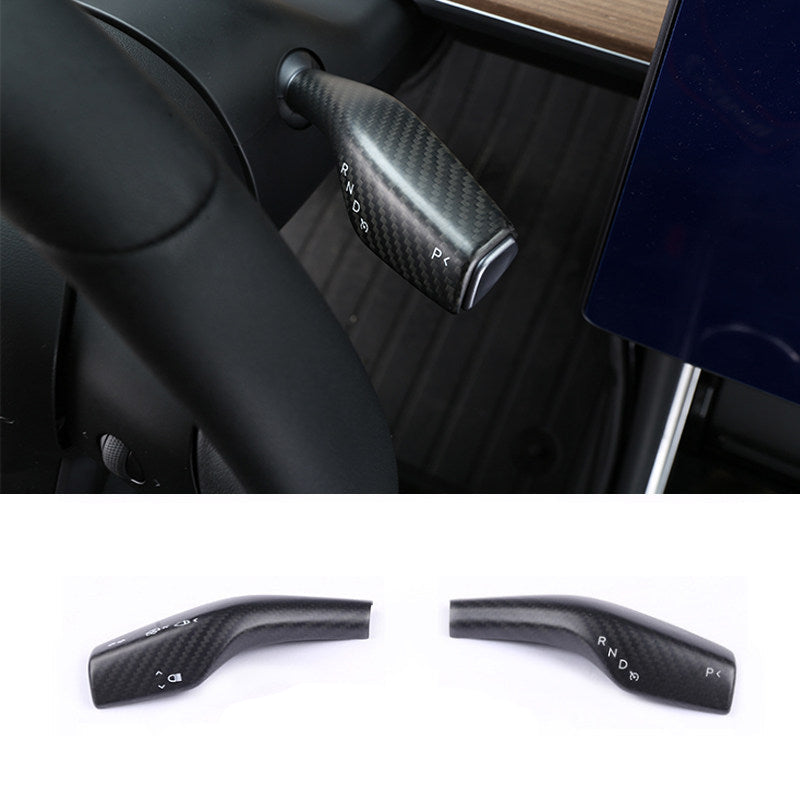 Interior Steering Wheel Steering Rod Patch for Tesla Model 3/Y Real Carbon Fiber Matte