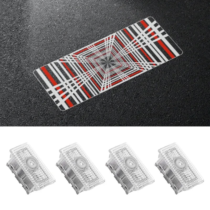 Plaid Projector Lights Tesla Model S/3/X/Y Door Model 3 Y X S（2019-2023） 4 Pcs