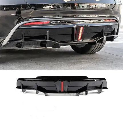 Rear Diffuser for Tesla Model Y with LED Lights Bright