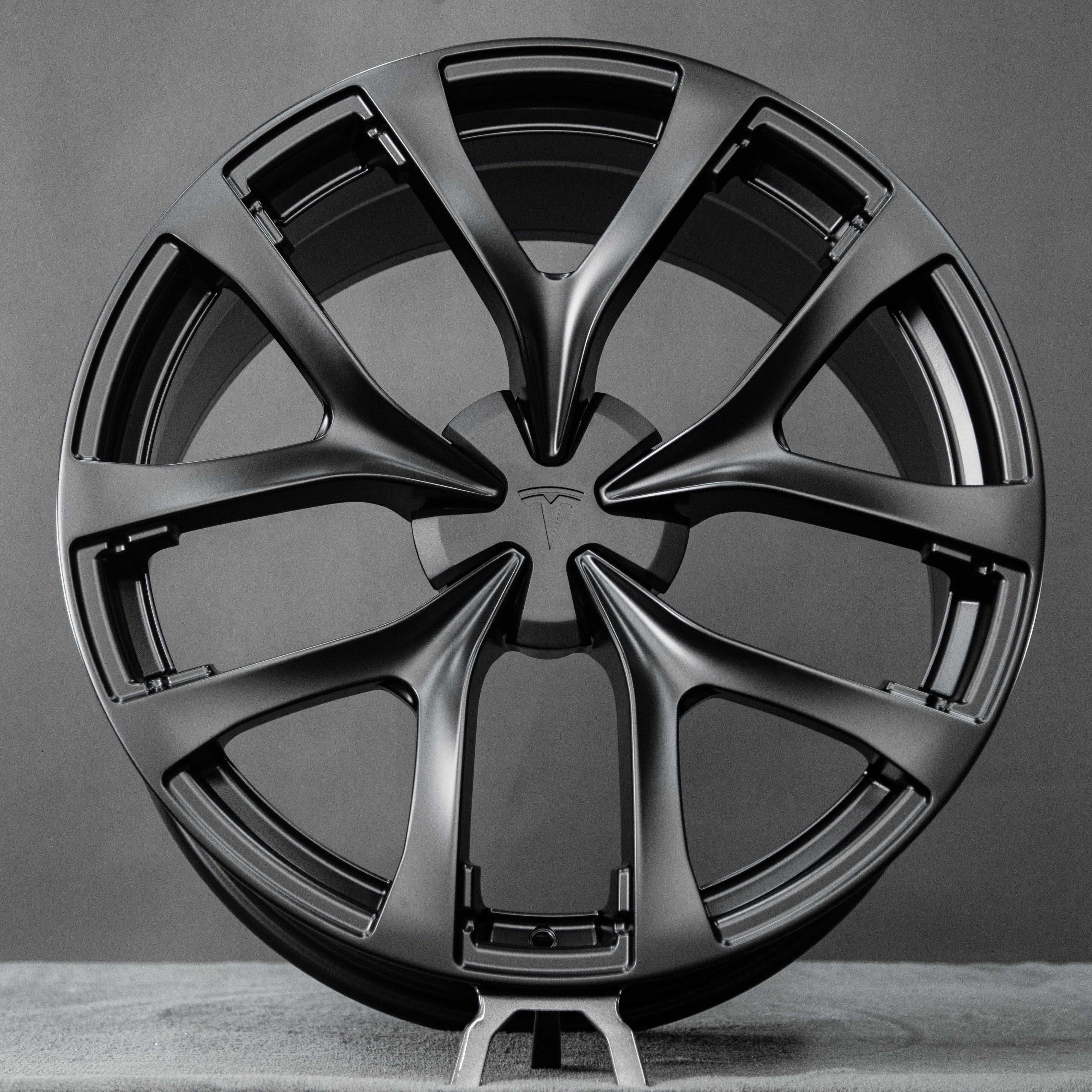 Turbine Flow Forged Wheels for Tesla Matte Black