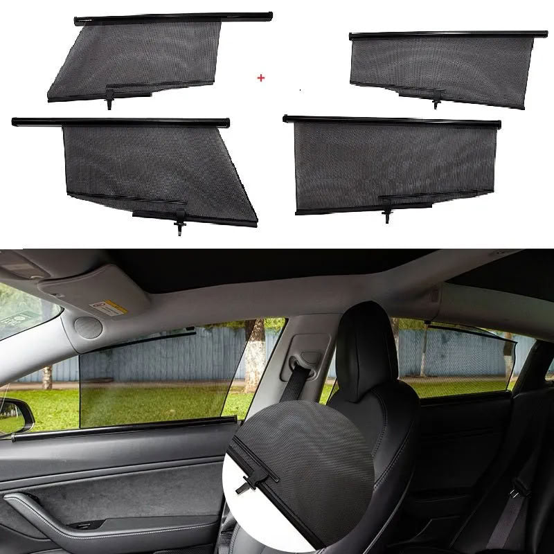 Side Window Sunshade for Tesla Model 3/Y/X/S Front & Rear Car Door