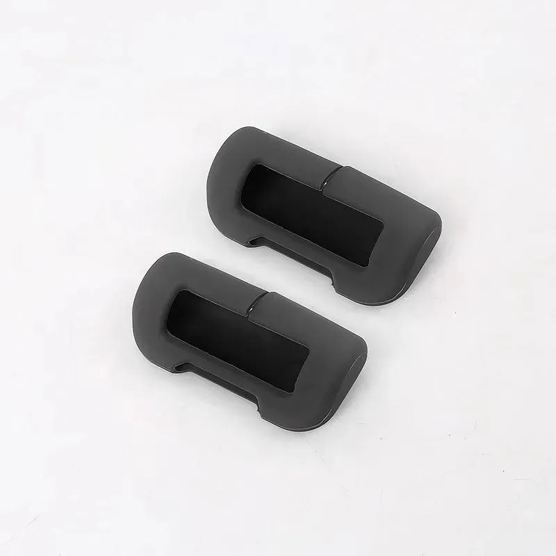 Silicone Seat Belt Buckle Protective Cover for Tesla Model S/3/X/Y Black 2 Pcs（Front row）
