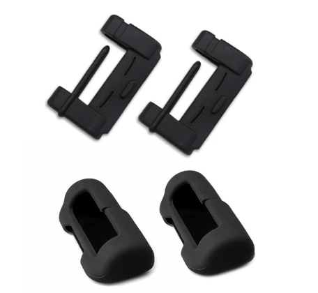 Silicone Seat Belt Buckle Protective Cover for Tesla Model S/3/X/Y Black 4 Pcs（Front row + back row）