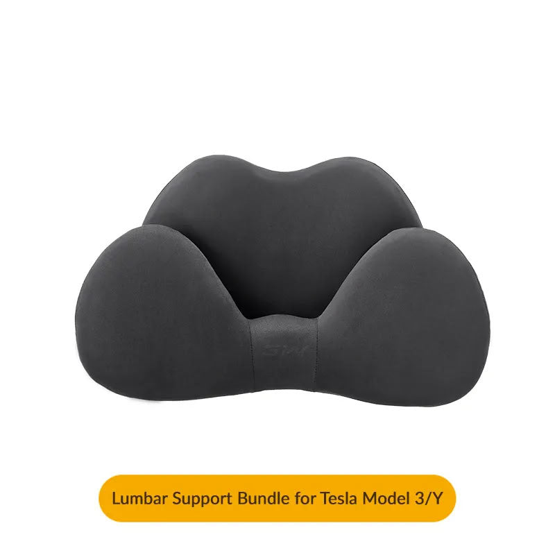 Suede Memory Foam Neck Pillow for Tesla Model 3/Y - Height Adjustable 1 Pc Lumbar Support