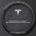 Suede Steering Wheel Cover for Tesla Model 3/Y