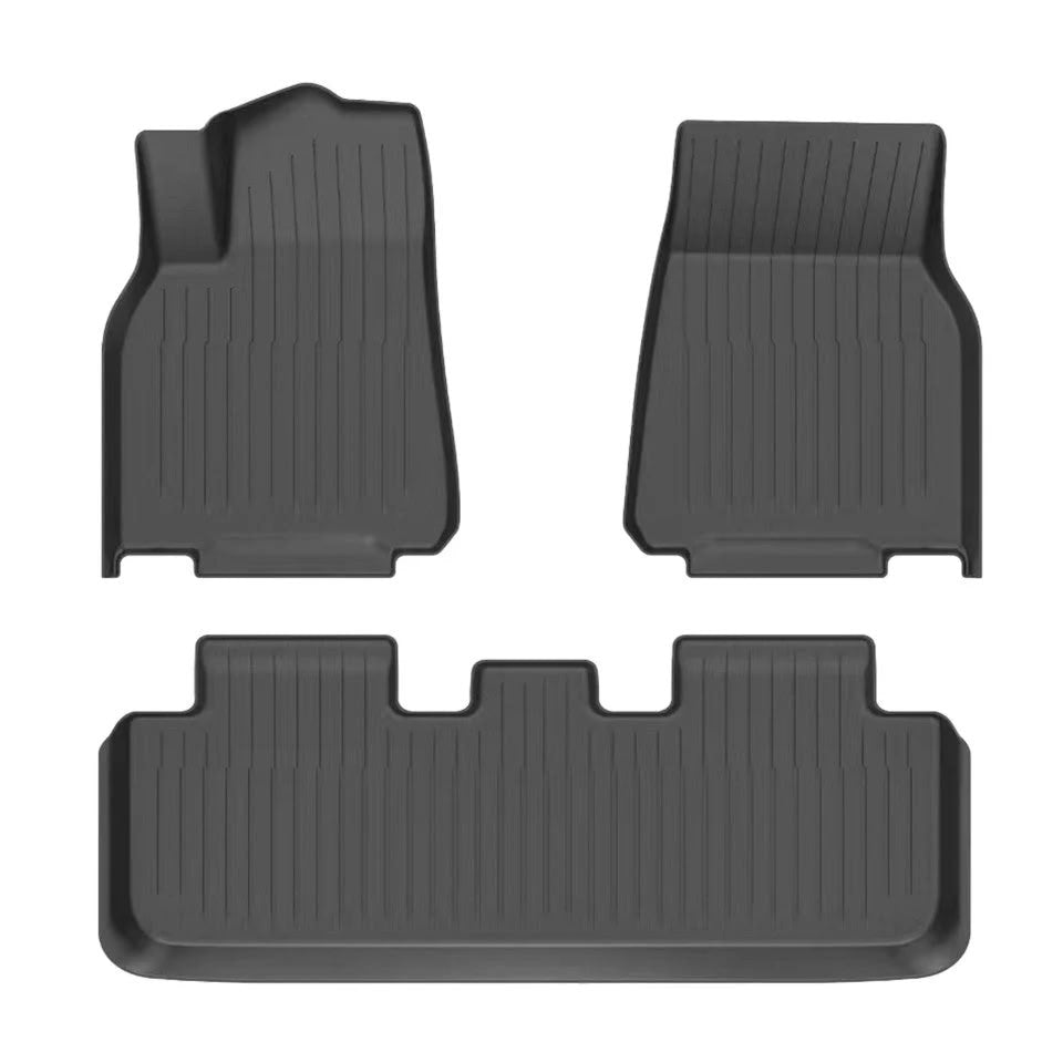 TPE+Menes Double Layer Floor Mats for Tesla Model 3/Y Model Y Juniper Left-Hand Drive Floor Mats（3 Pcs）