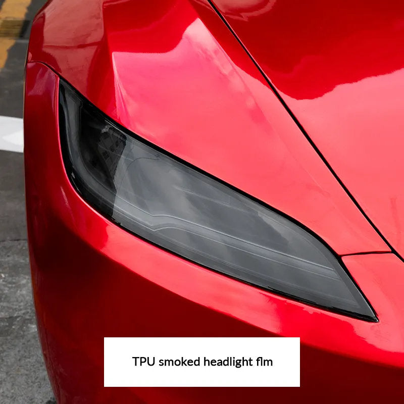 TPU HD Front and Rear Light Protective Film for Tesla Model 3 Highland 2024+ Smoked Black Film Headlight Model 3 Highland