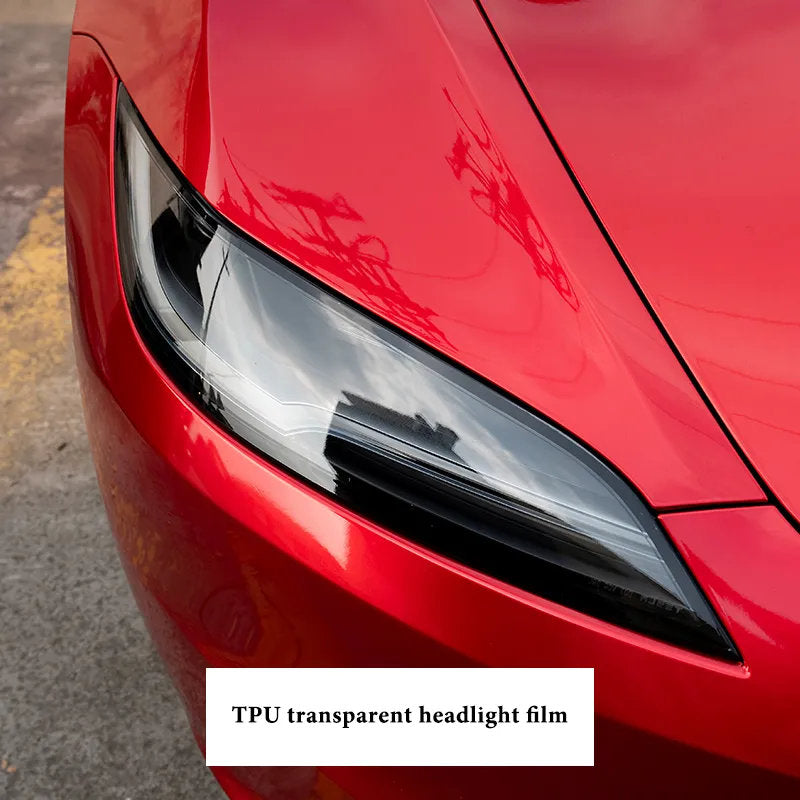 TPU HD Front and Rear Light Protective Film for Tesla Model 3 Highland 2024+ Transparent Film Headlight Model 3 Highland