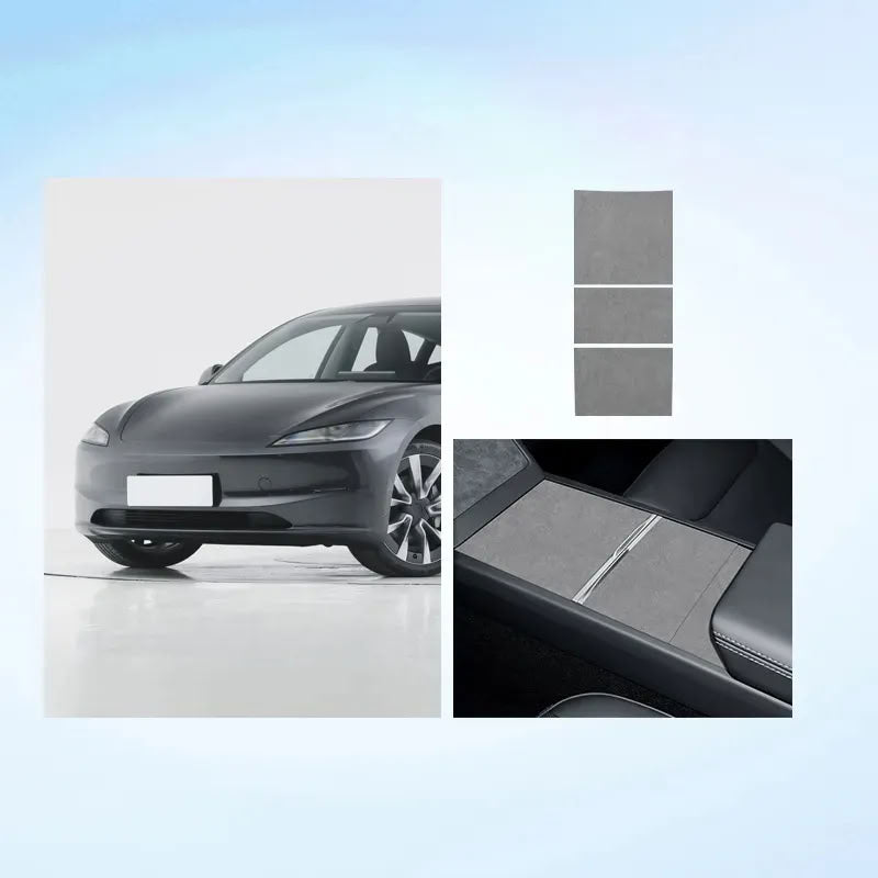 Tesla Model 3 Highland/ Model Y Juniper Alcantara Center Console Patch Model 3 Highland Model Y Juniper Dark Gray